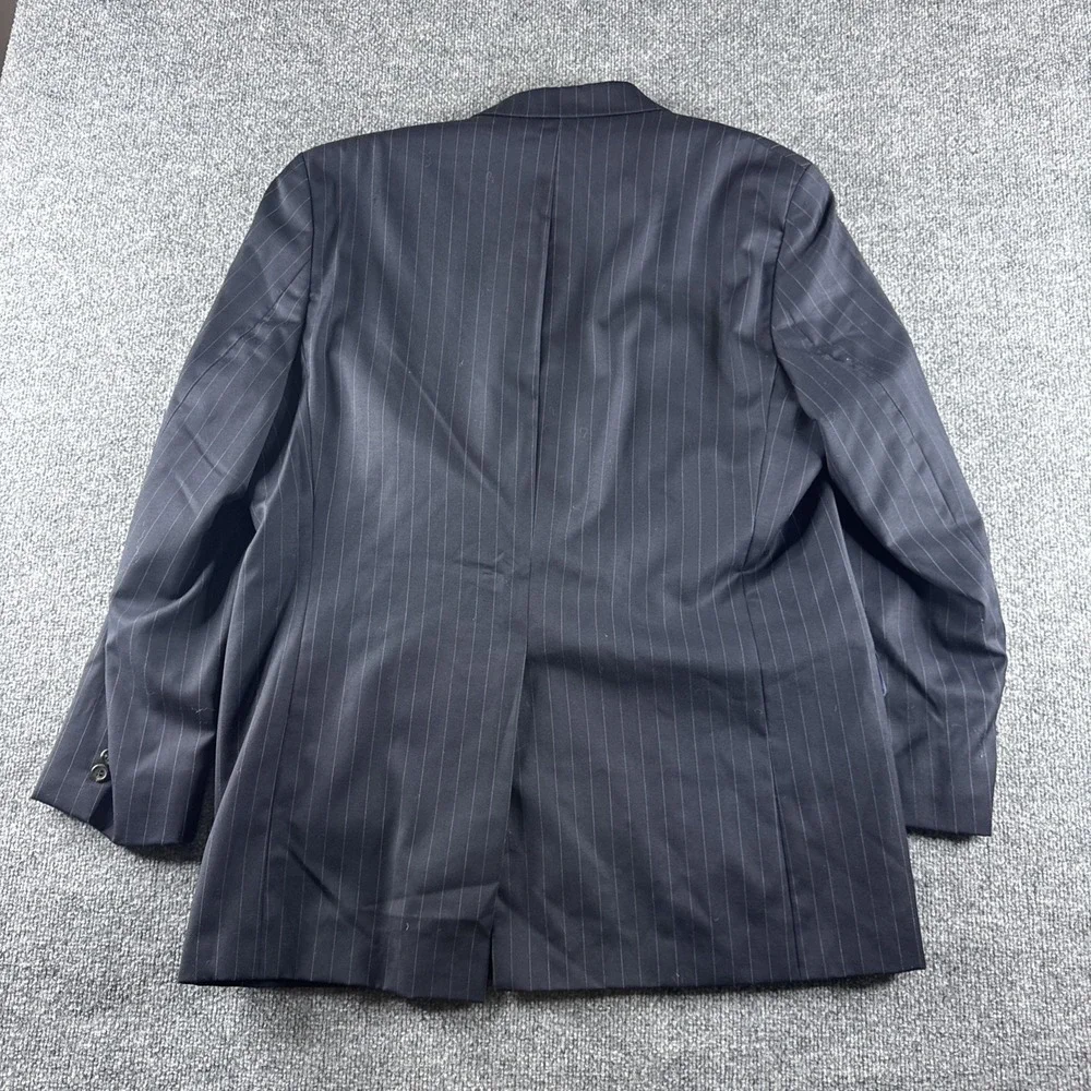 Lauren Ralph Lauren‎ Blazer Sport Coat Jacket 100% Wool Navy Blue 44L 2 Button
